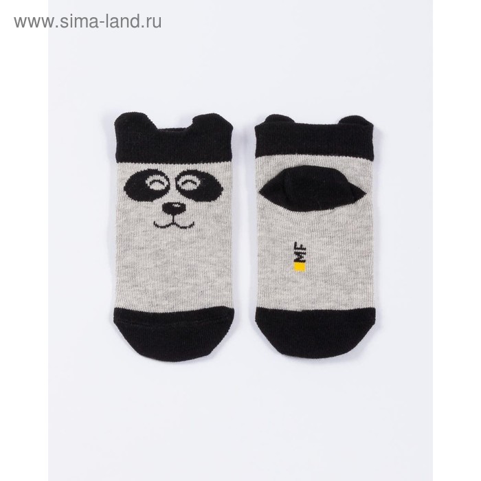 Носки детские «Панда», цвет светло-серый, размер 12 - Фото 1