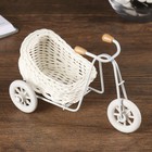 Корзина декоративная "Велосипед с коляской" 11,5х9,5х6,5 см - Фото 4
