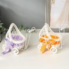 Корзина декоративная "Коляска" МИКС 10х15х6,5 см - Фото 2