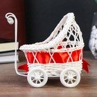 Корзина декоративная "Коляска" МИКС 10х15х6,5 см - Фото 3