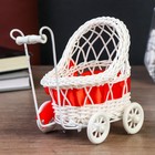 Корзина декоративная "Коляска" МИКС 10х15х6,5 см - Фото 4