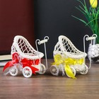 Корзина декоративная "Коляска" МИКС 10х15х6,5 см - Фото 5