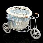 Корзина декоративная "Велосипед с корзинкой сердечком" 11,5х21х12 см МИКС - Фото 1