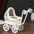 Корзина декоративная "Коляска" средняя 16х18х9 см - Фото 1