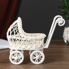 Корзина декоративная "Коляска" средняя 16х18х9 см - Фото 2
