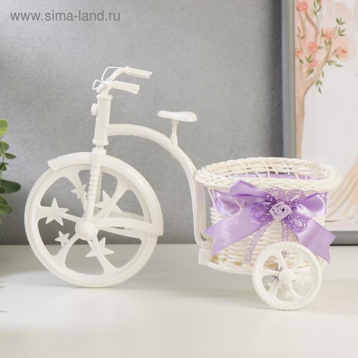 Корзина декоративная "Велосипед с круглой корзинкой" средняя 25х17х11 см МИКС - Фото 1