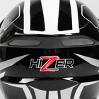 Шлем HIZER B6195-1, размер M, белый, чёрный - Фото 7