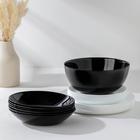 Набор посуды Luminarc Diwali, 19 предметов, стеклокерамика, белый, чёрный - Фото 1