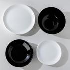 Сервиз столовый стеклокерамический Diwali, 19 предметов, цвет белый, чёрный - фото 4275996