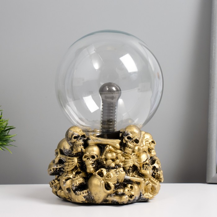 Плазменный шар "Черепа", 20 см RISALUX - фото 1918624688