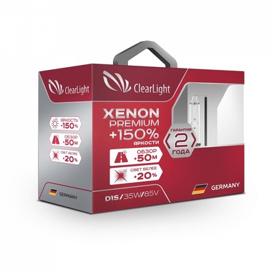 Лампа ксеноновая Clearlight Xenon Premium+150% D1S