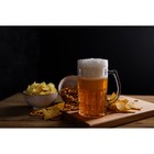 Пивная кружка, 450 мл, охлаждающая, пластик, прозрачная - Фото 5