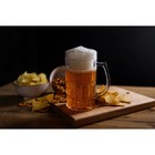 Пивная кружка, 450 мл, охлаждающая, пластик, прозрачная - Фото 6