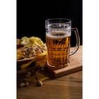 Пивная кружка, 450 мл, охлаждающая, пластик, прозрачная - Фото 3