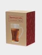 Кружка для пива охлаждающая, 420 мл, пластик, прозрачная - Фото 8