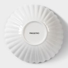 Салатник фарфоровый Magistro «Цветок», 0,45 л, d=16 см, цвет белый - Фото 4