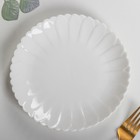 Тарелка фарфоровая обеденная Magistro «Цветок», d=19 см, цвет белый - Фото 6