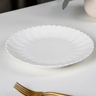Тарелка фарфоровая обеденная Magistro «Цветок», d=19 см, цвет белый - фото 4276045