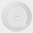 Тарелка фарфоровая обеденная Magistro «Цветок», d=25 см, цвет белый - фото 4276053