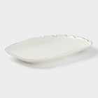 Блюдо керамическое «Жемчуг», 28×18 см, цвет белый - фото 24676644