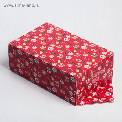 Коробка - конфета подарочная новогодняя складная «С Новым годом!», 14×22×8 см
