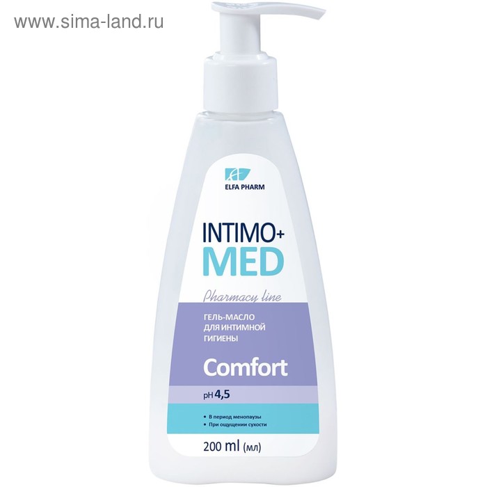 Гель-масло для интимной гигиены Intimo Med Comfort, pH 4,5, в период менопаузы, 200 мл - Фото 1