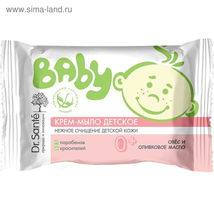 Крем-мыло Dr.Sante Baby «Овес, оливковое масло», детское, 0+, 90 г - Фото 1