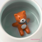 Кружка «Прятки. Тигра», 350 мл, керамика, с фигуркой, белая - Фото 2