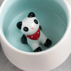 Кружка керамическая с фигуркой на дне «Прятки. Панда», 350 мл, цвет белый - Фото 2