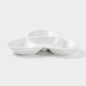 Менажница керамическая 4 ячейки «Трикветр», 21×2.5 см