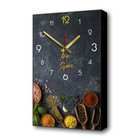Часы-картина настенные, для кухни, "Специи", плавный ход, 57 х 35 х 4 см - фото 9432428