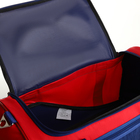 Сумка спортивная на молнии с подкладкой, 3 наружных кармана, цвет синий/красный - фото 9558918