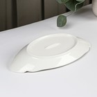 Блюдо керамическое сервировочное овальное «Луиза», 22,5×11,5 см, цвет белый - Фото 3