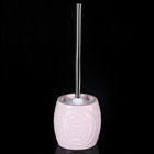 Ёрш для туалета с подставкой "Классика", цвет розовый - Фото 1