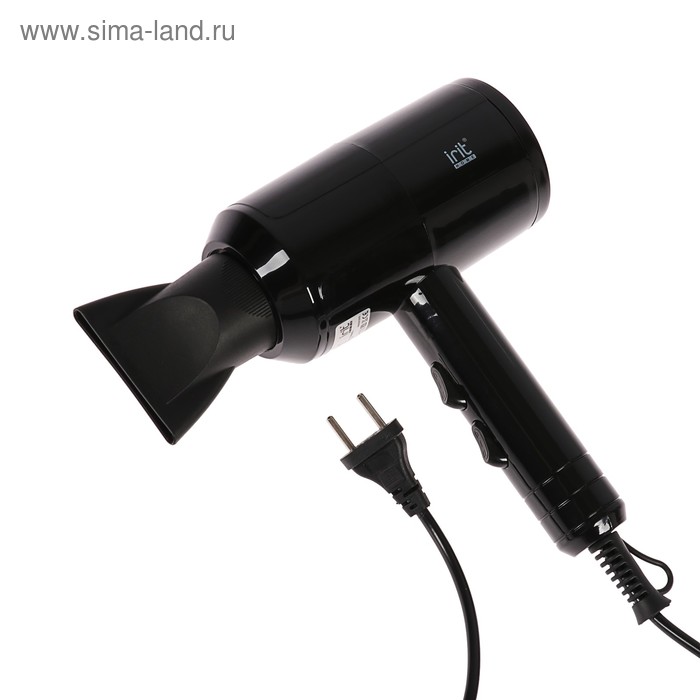 Фен Irit IR-3103, 1500 Вт, 2 скорости, 2 температурных режима, концентратор, чёрный - Фото 1