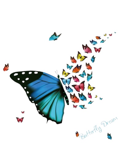 Наклейка интерьерная «Полёт бабочек», пластик, 30×60 см
