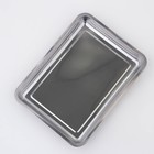Поднос из нержавеющей стали, 39,5×29,5 см, толщина 1 мм, цвет серебряный - фото 4276105