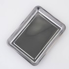 Поднос, 39.5×29.5 см, толщина 1 мм, нержавеющая сталь, серебристый - Фото 2