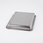 Поднос из нержавеющей стали, 39,5×29,5 см, толщина 1 мм, цвет серебряный - фото 4276106