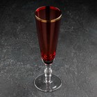 Бокал для шампанского «Мери», 160 мл, цвет красный - Фото 2