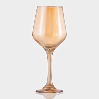 Бокал для вина «Кьянти», 400 мл, 8.5×22 см, стекло, золотистый