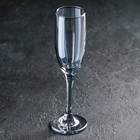 Бокал стеклянный для шампанского «Кьянти», 170 мл, цвет синий - Фото 1