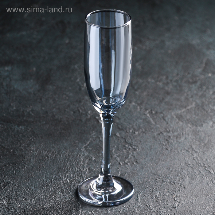 Бокал стеклянный для шампанского «Кьянти», 170 мл, цвет синий - Фото 1