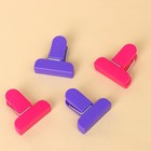 Набор зажимов для пакетов, 4×1.7 см, 4 шт., МИКС - Фото 3