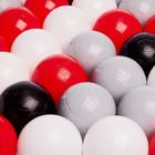 Набор шаров 150 шт, цвета: красный, серый, белый, чёрный - Фото 2