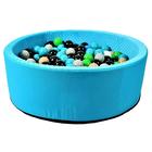 Шарики для сухого бассейна 150 шт., цвета: бирюзовый, серый, белый, чёрный, салатовый, бежевый, диаметр шара 7.5 см - Фото 8