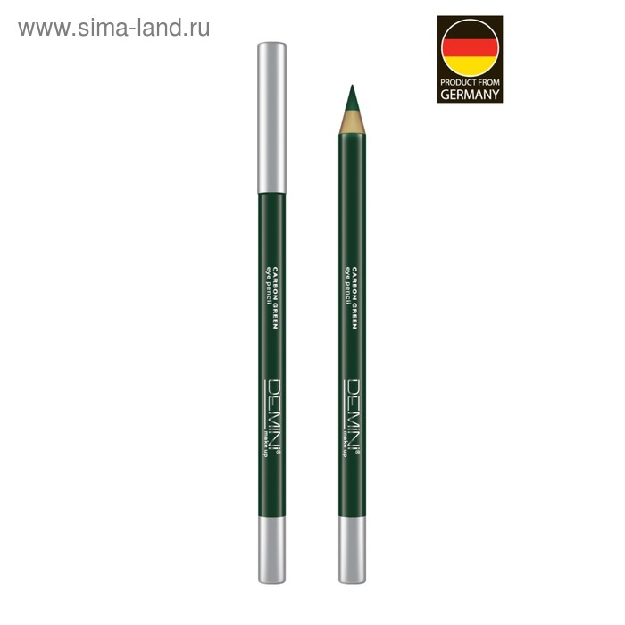 Карандаш для глаз DEMINI Make Up Eye Pencil, № 05 Carbon Green, Графитово-зелёный - Фото 1