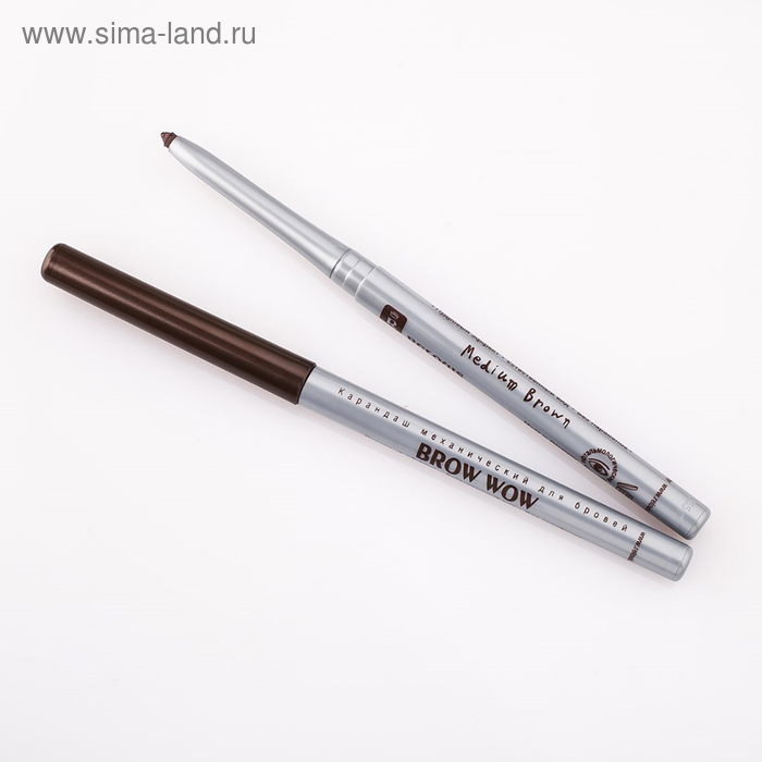 Карандаш для бровей механический Relouis Brow Wow, тон №03 Medium Brown светло-коричневый - Фото 1