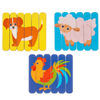 Головоломка Лесная мастерская «Собери 6 картинок. Ферма», двусторонние палочки - Фото 4