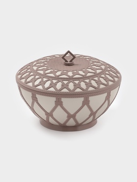 Сухарница Альтернатива «Арабеска», 1.7 л, с крышкой, пластик, бежевый 2947597